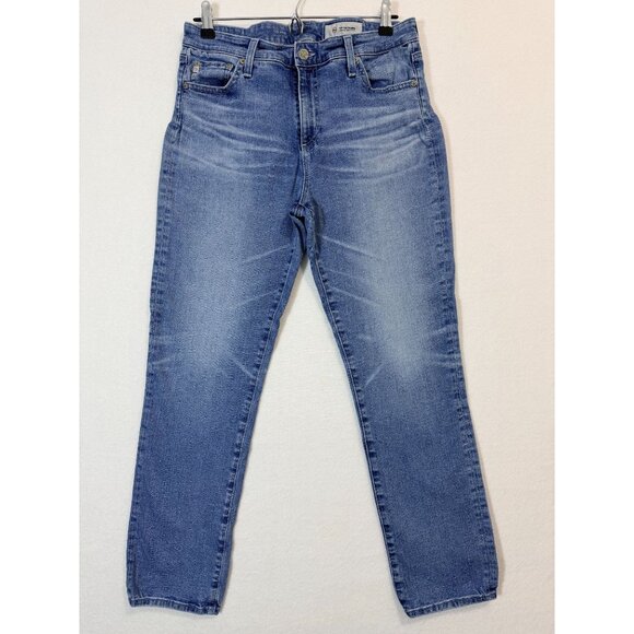 AG Adriano Goldschmied The Mari High-Rise Straight Leg Jeans In Medium Wash 31R - Picture 14 of 14